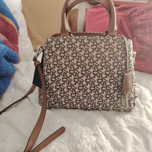 DKNY Brown Satchel Bag with Classic Design